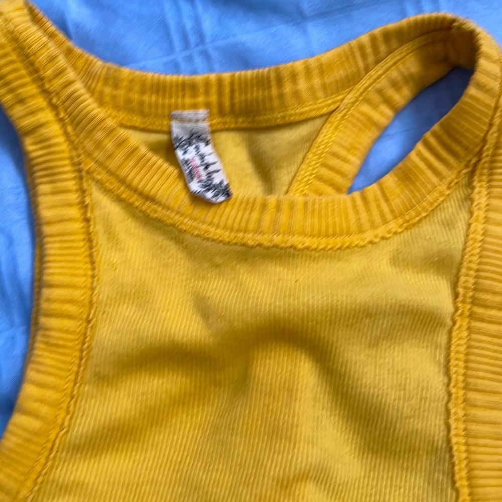 Free People mustard colored tank